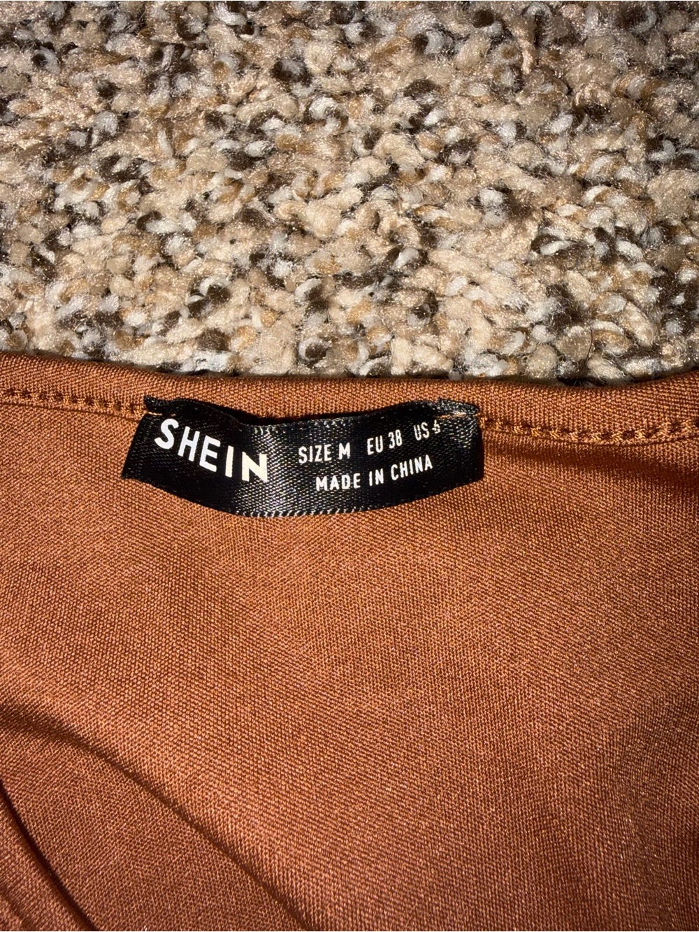 SHEIN Rust Brown Ruched Drawstring Crop Tank - Picture 3 of 3